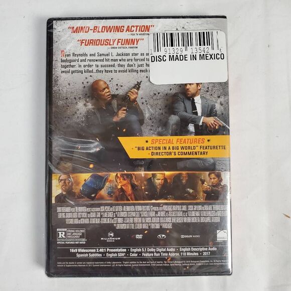 The Hitman’s Bodyguard (DVD, 2017, Ryan Reynolds & Samuel L. Jackson) - Picture 2 of 2
